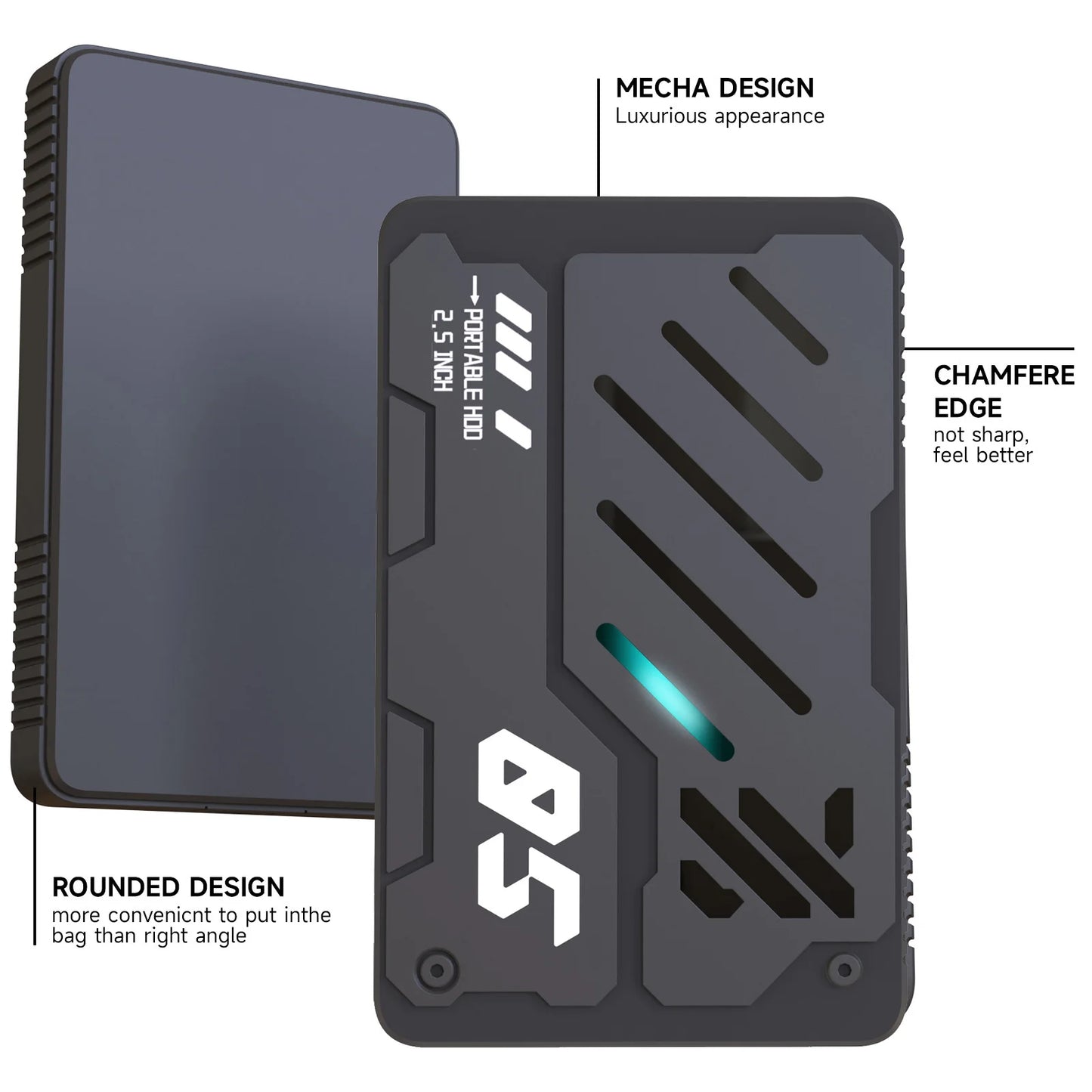 HDD 2.5'' Portable External Hard Drive 1tb/500gb/750gb /500gb/320gb/250gb/160gb USB3.0/3.1 for Laptop PC MacBook PS4 PS5 Xbox