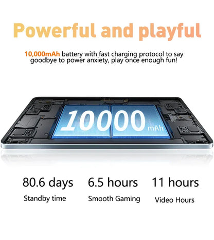 2026 NEW 10.1inch Latest Global Tablet Pad 16GB+1024GB Android 13  Soft Light Screen Ultra WiFi GPS WPS 5G PC