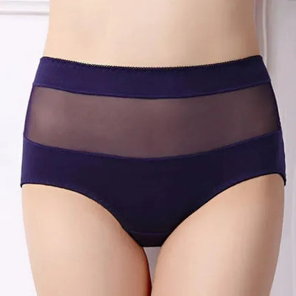 Large Size 110 Kg Triangle Underwear Women's Mesh High Waist Hip Fat Transparent Sexy Lingerie sexy panties  women panties