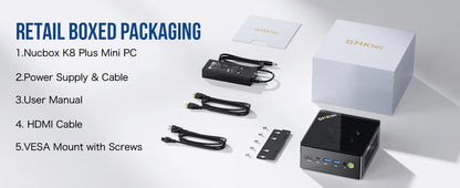 GMKtec Mini PC K11 K8 PLUS M7 AMD Ryzen R9 8945HS R7 8845HS 6850H Windows 11 WiFi6 2*DDR5 USB4.0 2.5G LAN OCulink Gamer Computer