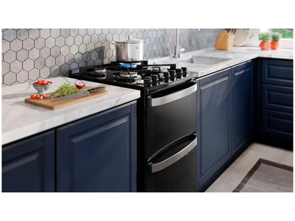 4 Stove with Electrolux Glass Table Black with
