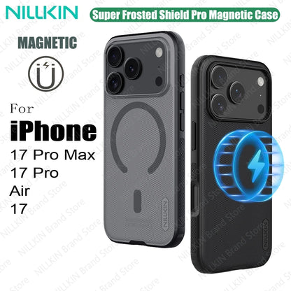 Nillkin For iPhone 17 Pro Max MagSafe Case Frosted Shield Magnetic Case Shockproof Back Cover For iPhone 17 Pro / 17 / Air