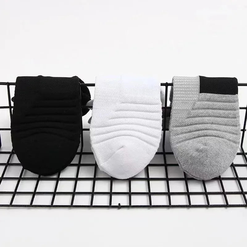 3 Pairs Men's Comfort Fit Cushion Performance Athletic Crew Socks For Outdoor Sports