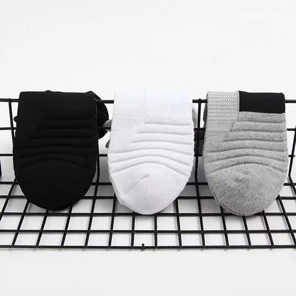 3 Pairs Men's Comfort Fit Cushion Performance Athletic Crew Socks For Outdoor Sports