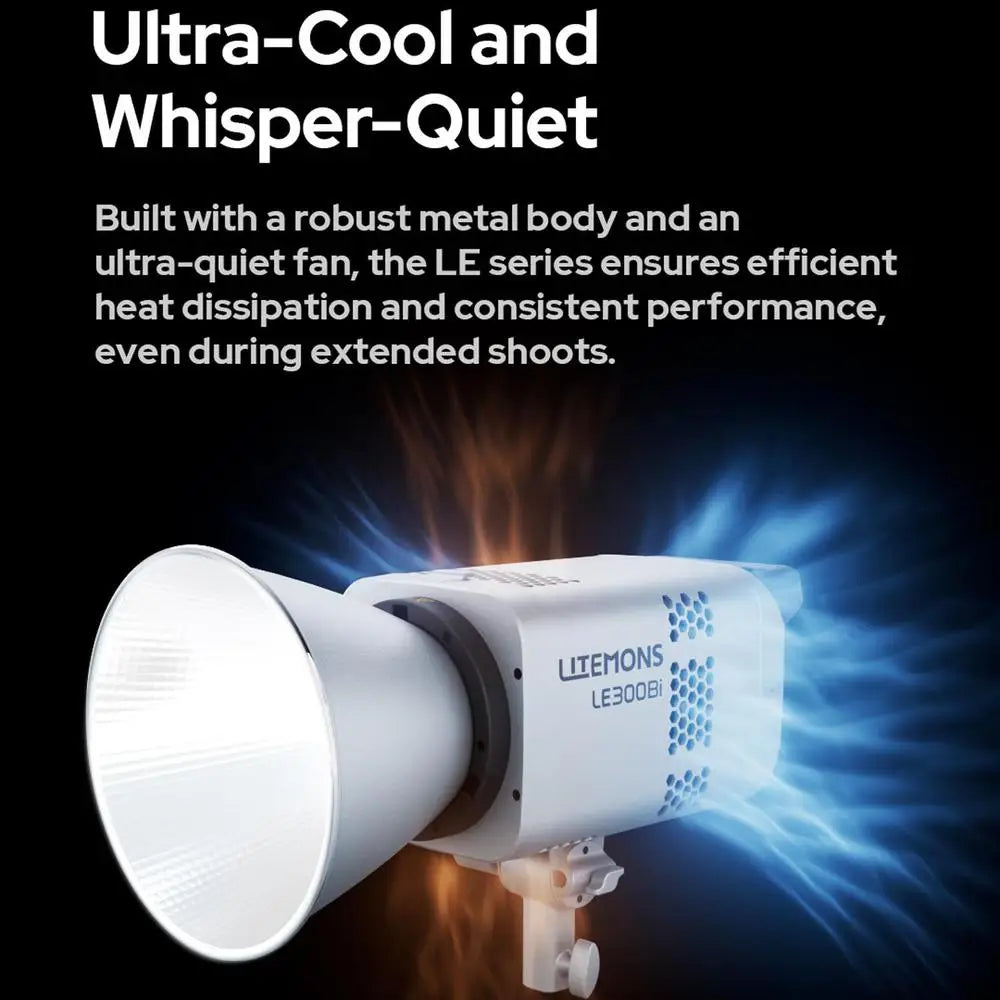 Godox Litemons LE200Bi/LE300Bi/LE600Bi Bi-color LED Light Unmatched Brightness APP Control with Bowens Mount for Shooting