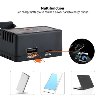 LiitoKala Lii-202 18650 Charger 1.2V/3.7V/3.2V/3.85V 21700 20700 2665014500 16340 NiMH li-ion battery Smart charger
