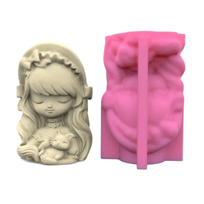 21 Types Nonstick Girls Pen Holder Mold Flower Pot Silicone Mold DIY Crafts Ornament Tool DIY Succulent Planter Mold