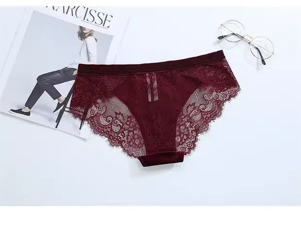 Women's Lace Velvet Wireless Underwear Set Thin Section Comfortable Bra And Panties for Autumn Winter