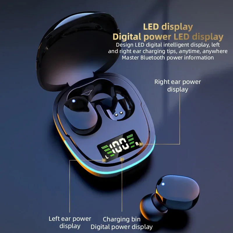 TWS Bluetooth Earphones Touch Control HiFi Stereo Sound Waterproof In-Ear Game Headset With Mic Sport Portable Headphones