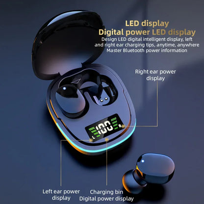 TWS Bluetooth Earphones Touch Control HiFi Stereo Sound Waterproof In-Ear Game Headset With Mic Sport Portable Headphones