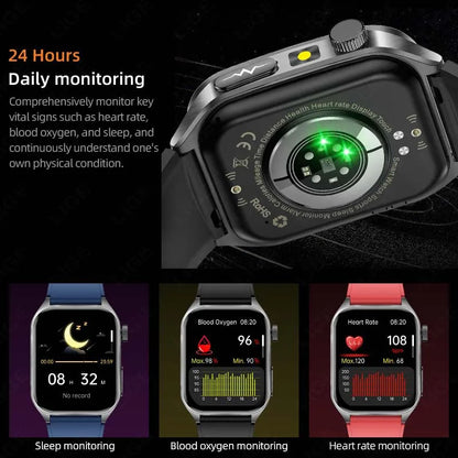 LIGE New Accurate ECG+PPG Smart Watch Laser Therapy Blood Lipid Uric Acid BP Heart Health Analysis BT Call Smartwatch Men Women