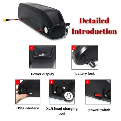 Hailong Battery 36V 48V 52V 30Ah 40Ah for Bafang BBS02 BBS03 BBSHD Motor Hailong Battery Delivery within 10-25 days