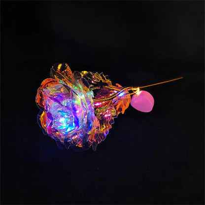 Glowing Rose Artifical Fake Flowers Valentine'S Day Mother'S Day Gift Anniversary Wedding Lover Lighting Roses Party Supplies