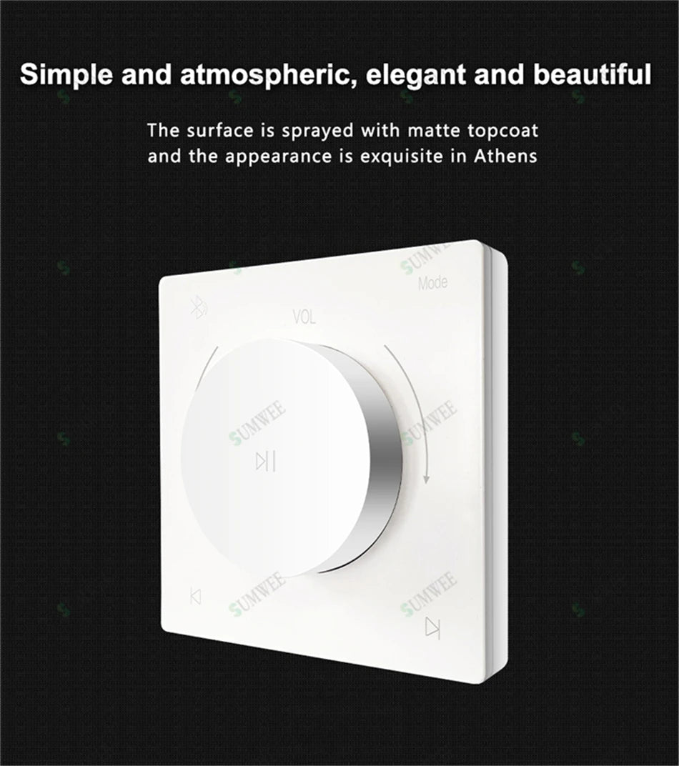 Mini Wall Amplifier Panel Bluetooth-compatible HiFi Home Theater Stereo Sound Audio TF USB Music control system ceiling speakers