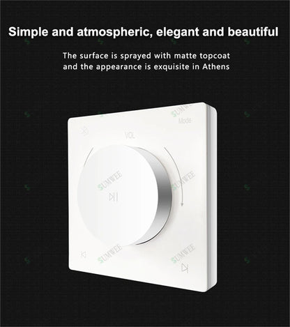 Mini Wall Amplifier Panel Bluetooth-compatible HiFi Home Theater Stereo Sound Audio TF USB Music control system ceiling speakers