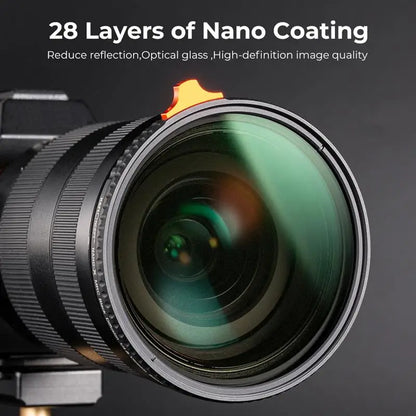 K&F CONCEPT ND2-32 1/4 Black Mist Diffusion Camera Filter lens Variable 2 in 1 ND Filters Video 49mm 52mm 58mm 62mm 67mm 77mm