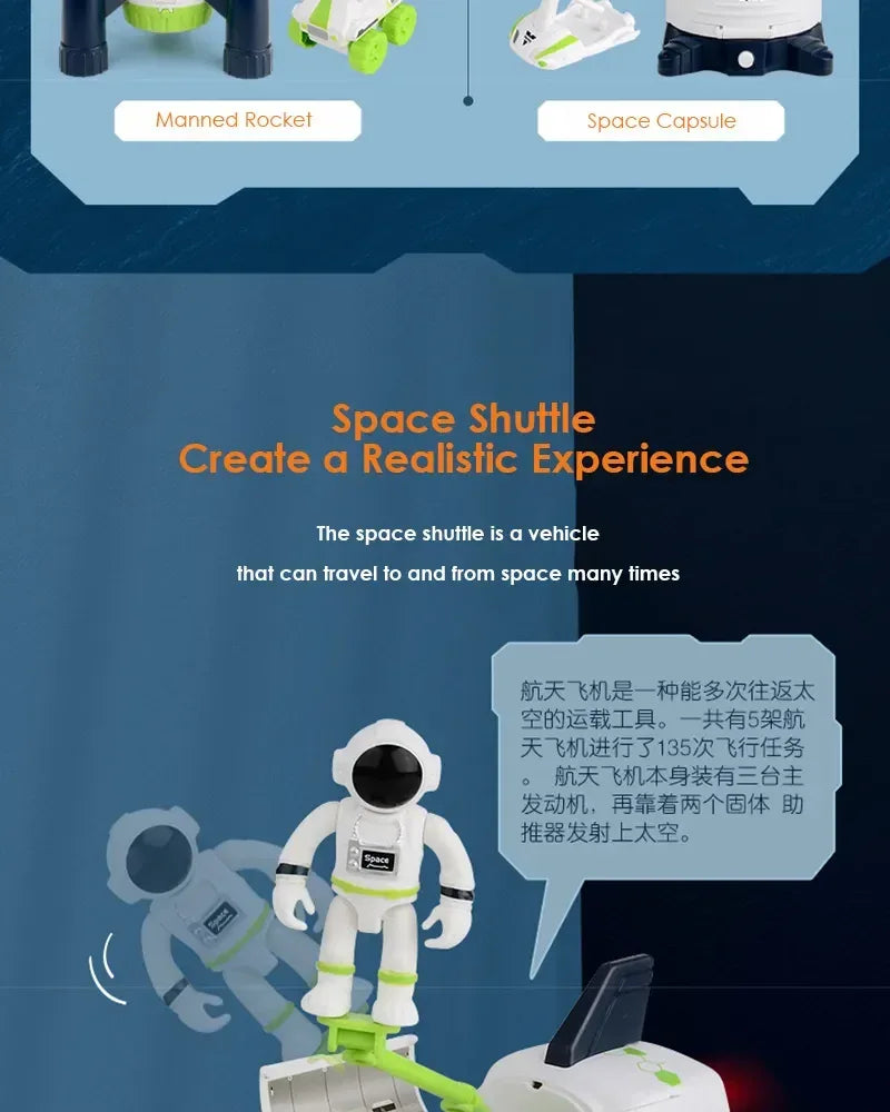 Puzzle Acousto Optic Space Toys Space Model Air Force Shuttle Space Station Rocket Aviation Series Toy Forkids Christmas Gift