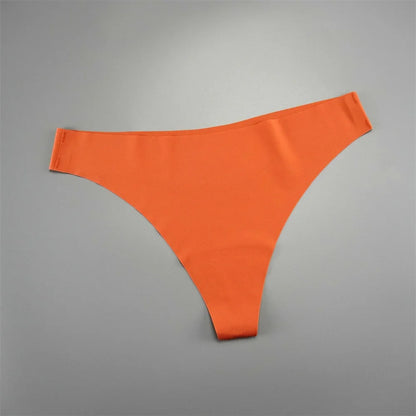 7 PCS/Set Fast Send Seamless Thong Women G String Sexy Ice Silk Panty Female Underwear Fitness Panties Plus Size