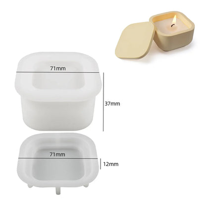 Gem Storage Box Silicone Mold DIY Concrete Round Bottle Making Mold, Used For Candle Cups, Jewelry Boxes, Vases, Fragrance Cups