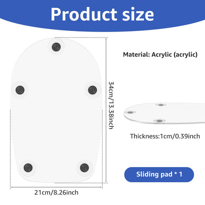 Mixer Slider Mat Tray Compatible for 4.5 QT Tilt Head Stand Acrylic/Wooden Mixer Mover Slider Pad Kitchen Appliance Accessories