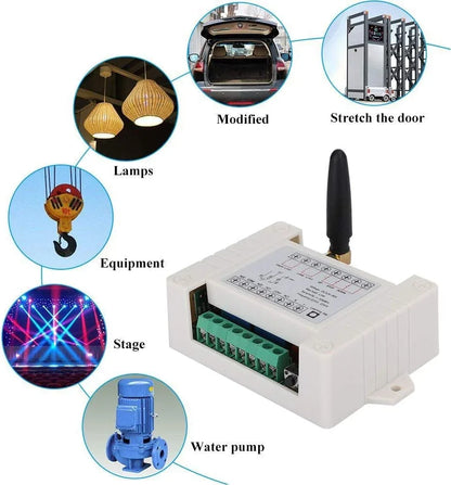 Universal 12V-36V 2-channel wireless motor RF remote control relay module switch receiver motor front and rear electric doors