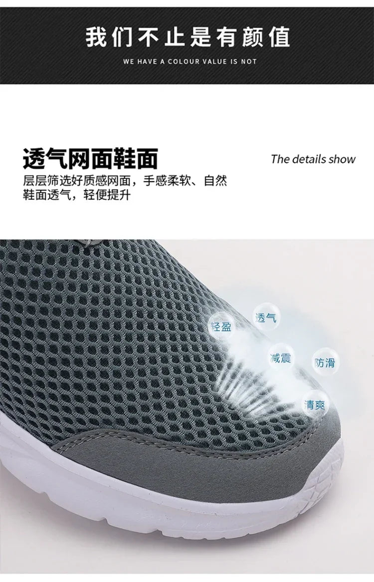 YRZL Hot Sale Men Half Slipper High Quality New Design Mesh Shoes Breathable Outdoor Sandals Comfortable Couples Walking Shoes