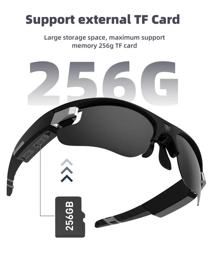 Mini FPV Smart Glasses Camera 1080P Portable FHD POV Bodycam for Bicycle Action Sports Vlogging