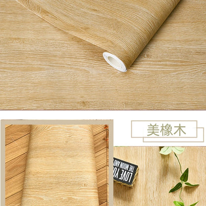 PVC Waterproof Self Adhesive Wallpaper Wall in Rolls Furniture Cabinets Vinyl Decorative Film Wood Grain Stickers For Home Decor