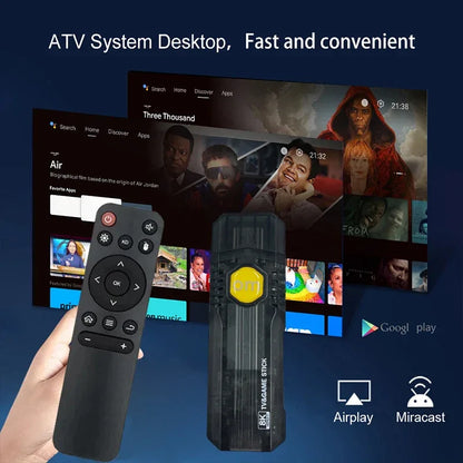 TV Stick OM Android 13 HDR 4K 1080P Amlogic S905L quad-core WiFi 4G 8GB 128GB Smart streaming Media Player iptv