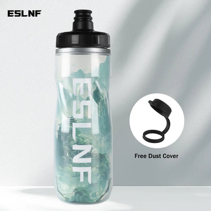 Insulated Cold Cycling Water Bottle Portable 610ml MTB Bottle Ultralight Dustproof Sports Bottle