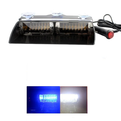 16W Car Windshield LED Strobe Light 12V Waterproof Police Lights Warning Light Flash Dash Emergency Signal Lamps
