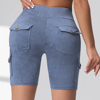 1/3 PCS Washed Print Work Pocket Women Leggings Elastic Butt Lifting Fitness Tights 2025 New Athletic Pants Fashion Streetwear