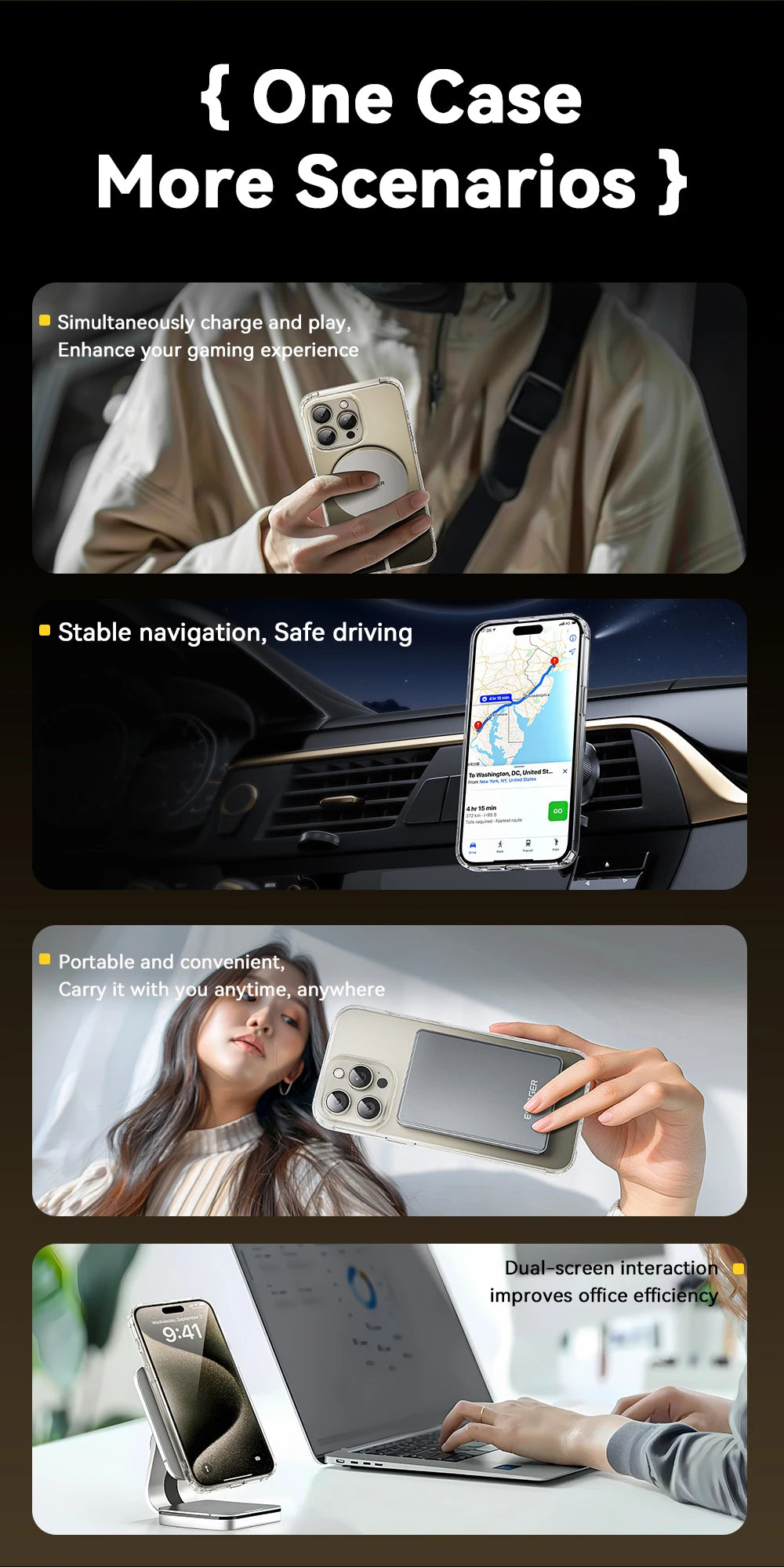 Essager Magnetic Case for iPhone 15 14 13 12 Pro Max Case Shockproof Cover for iPhone 14 Pro Max 15 Plus 15pro Macsafe TPU Cases