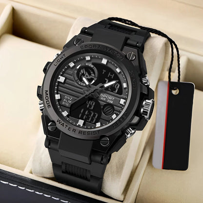 New electronic watch with night light dual display multifunctional watch for boys, students, teenagers, outdoor sports trend