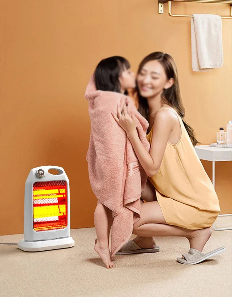 DMWD Electric Heater Portable Quartz Tube Heating Machine Bedroom Office Small Sun Heater Winter Warmer Thermal Heating Radiator