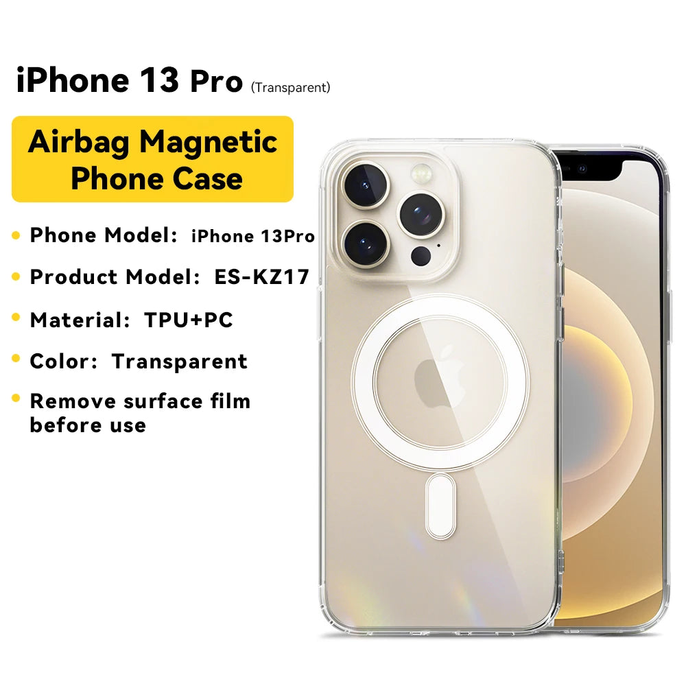 Essager Magnetic Case for iPhone 15 14 13 12 Pro Max Case Shockproof Cover for iPhone 14 Pro Max 15 Plus 15pro Macsafe TPU Cases