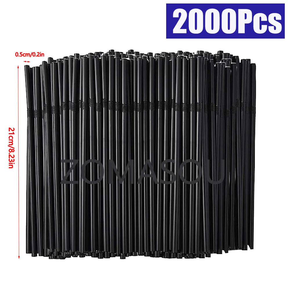 50-6000Pcs Multicolor Drinking Rietjes Straw Milk Tea Bar Party cocktail Drinking Wedding Kitchen Beverage Straws Wholesale