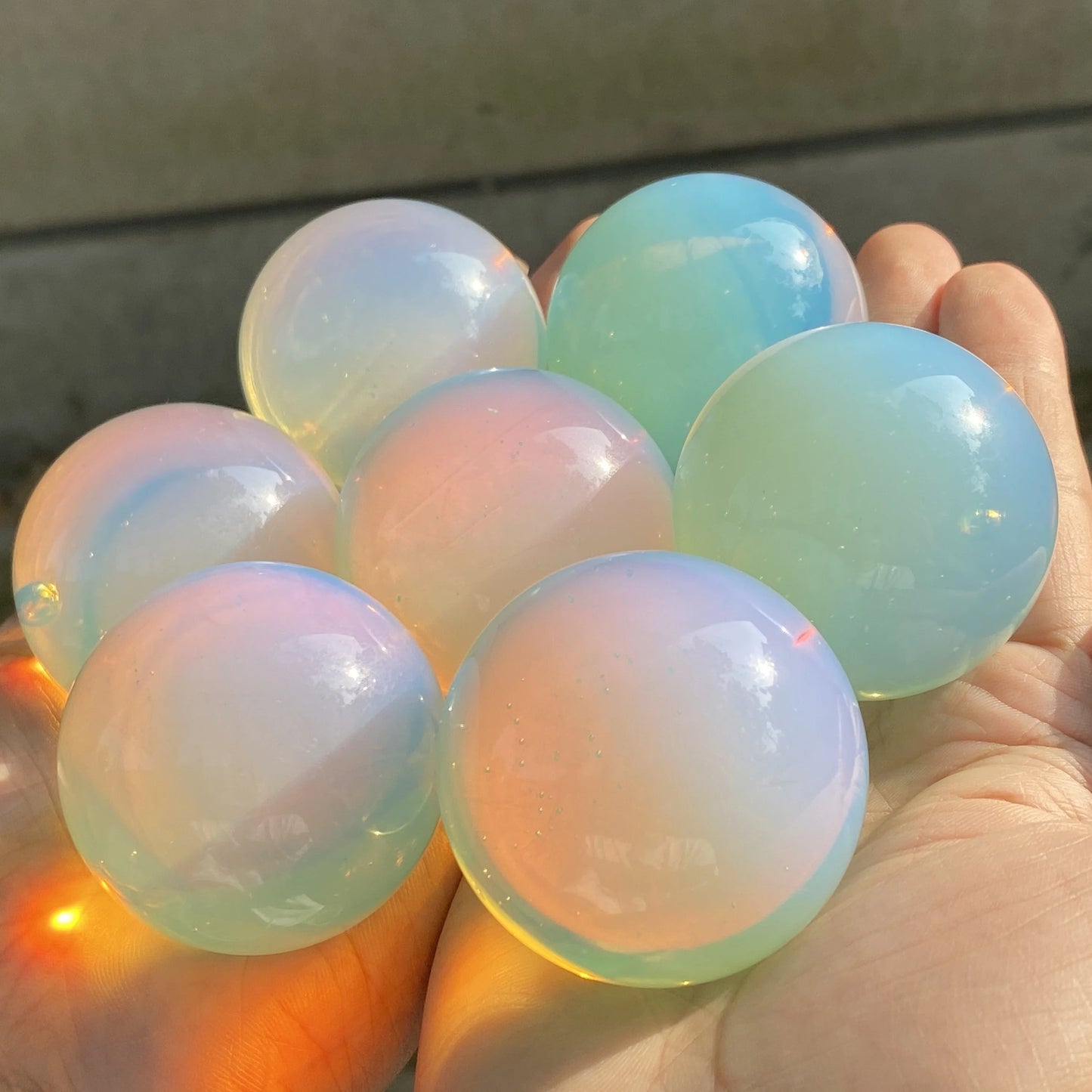 1pc Opalite Quartz Ball Crystal Sphere Divination Ethically Sourced Mineral Reiki Crystal Ball Gift Valentine's Day Gift Home De