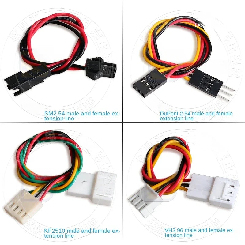 1.25/1.5/HY/PH2.0/XH/XHB/Dupont/SM2.54/2510/VH3.96 Connector Cable 2-6P Plug Socket Male Female Wire Connector Extension Cable