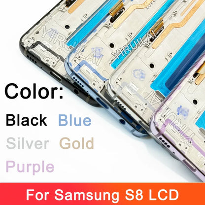 TFT Screen For Samsung Galaxy S8 LCD With Frame G950F G950U Touch Screen Repairment Parts Assembly Display Without Fingerprints