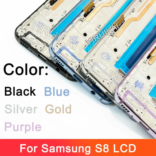 TFT Screen For Samsung Galaxy S8 LCD With Frame G950F G950U Touch Screen Repairment Parts Assembly Display Without Fingerprints