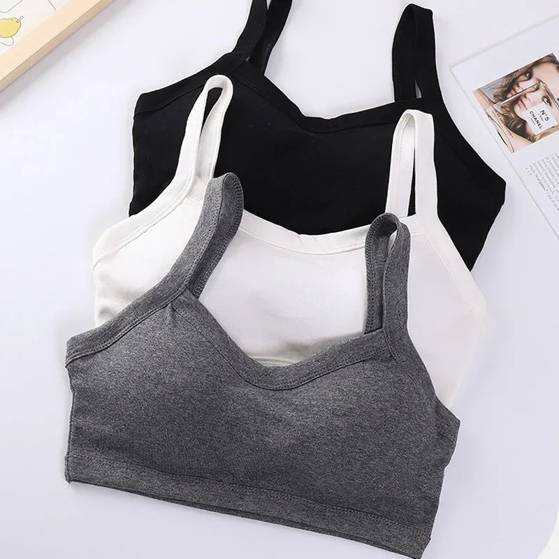 Seamless Push Up Bra for Women - Cotton Sports Bralette with Removable Pads, Wire-Free Comfort for Yoga & Daily Wear