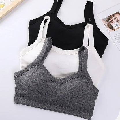 Seamless Push Up Bra for Women - Cotton Sports Bralette with Removable Pads, Wire-Free Comfort for Yoga & Daily Wear
