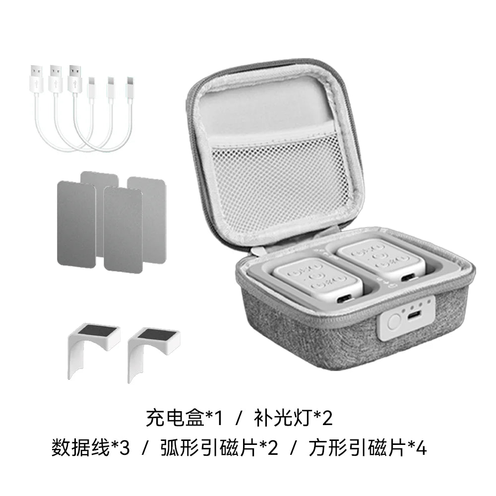 GBL01 Magnetic Mini Fill Light w/ Charging Box for DJI Osmo Mobile 6/SE/OM5, Zhiyun SMOOTH4/5/ Feiyu Handheld Gimbal Stabilizer
