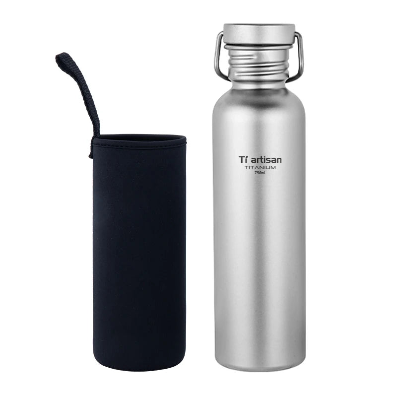 Tiartisan PureTitanium Sports Bottle Outdoor Ultralight Portable Cycling Water Bottle Reusable Drinking Bottle