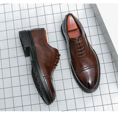 High Quality Brogues Wedding Leather Shoes Men Classic Formal Office Casual Business Shoes Man Social Oxford Men's Dress Shoes