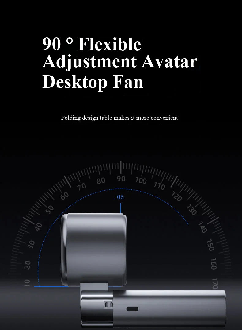 Handheld Fan with Semiconductor Cooling, Ice Compress, Ultra-Long Battery Life, Foldable Tabletop, Digital Display, Mini Fan