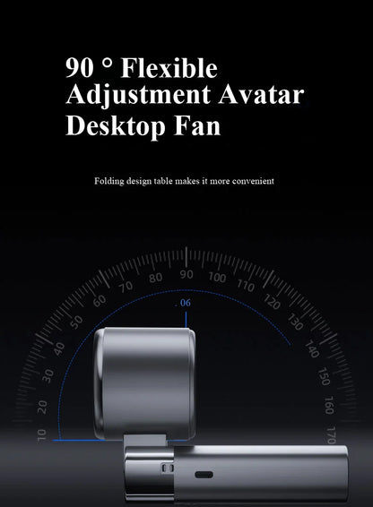 Handheld Fan with Semiconductor Cooling, Ice Compress, Ultra-Long Battery Life, Foldable Tabletop, Digital Display, Mini Fan