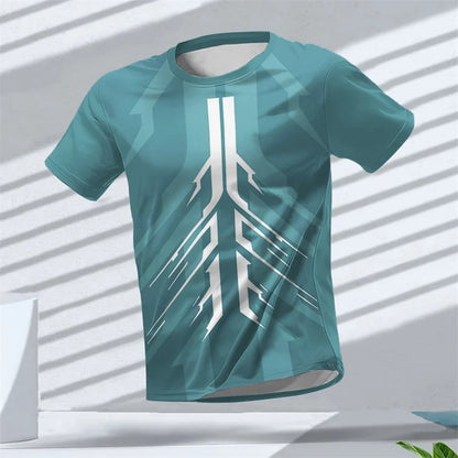 Badminton Wear Pattern T-Shirt For Men Fitness 3D Printed Tees Summer Breathable Sports Loose Exercise T Shirts Round Neck Tops
