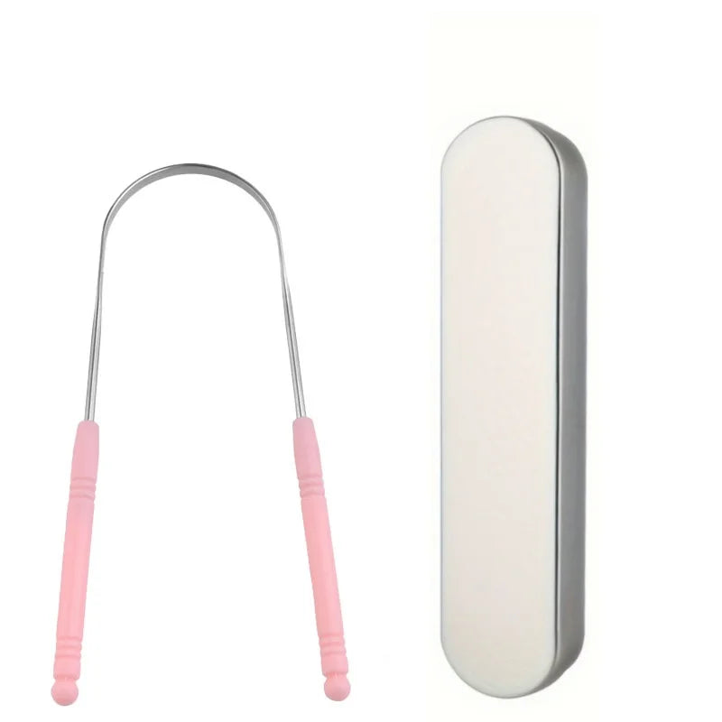 1PCS Stainless Steel Tongue Scraper Oral Tongue Cleaner Brush Tongue Toothbrush Oral Hygiene High Quality Tounge Scraper